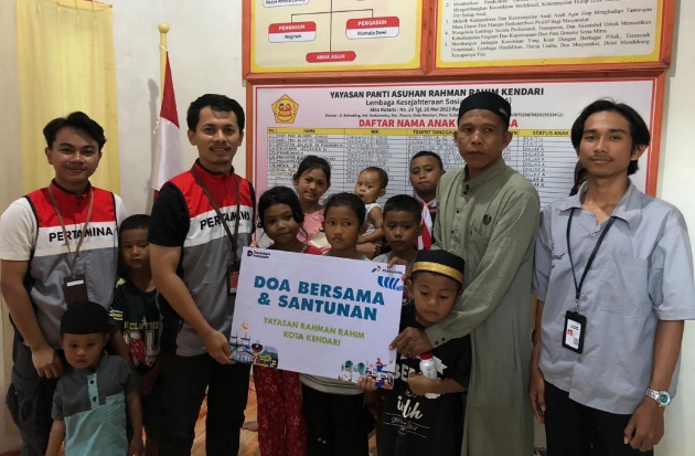 Pertamina Berkah Hadirkan Semangat Berbagi dengan Anak Panti di Kendari