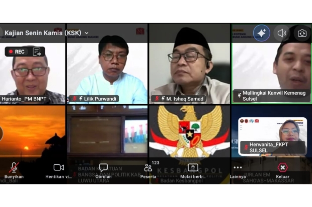 Kajian Senin Kamis BNPT RI Bahas Tren Potensi Radikalisme di Bumi Anging Mamiri