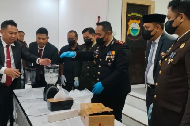 Polres Jeneponto Musnahkan 1 Kg Sabu, Disaksikan Bupati dan Forkopimda