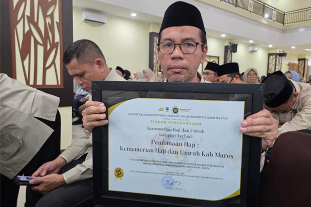 Maros Kembali Raih Penghargaan Pembinaan Haji Terbaik Sulsel