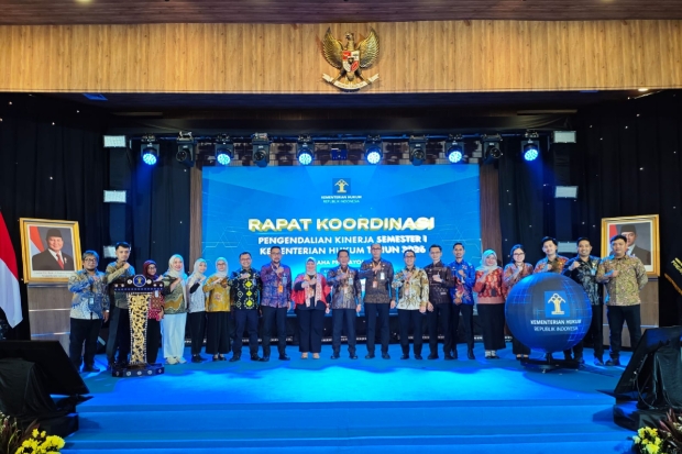 Kemenkum Sulsel Perkuat Komitmen di Rakor Pengendalian Kinerja Semester I 2026