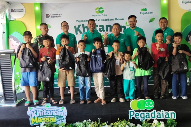 Pegadaian VI Sulselbarra Gelar Khitanan Massal, 130 Anak Ikut Jadi Peserta