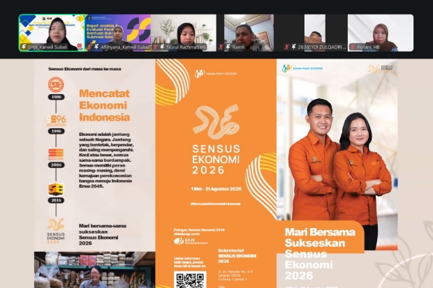 Kemenkum Sulsel Minta Jajaran Dukung Pelaksanaan Sensus Ekonomi 2026