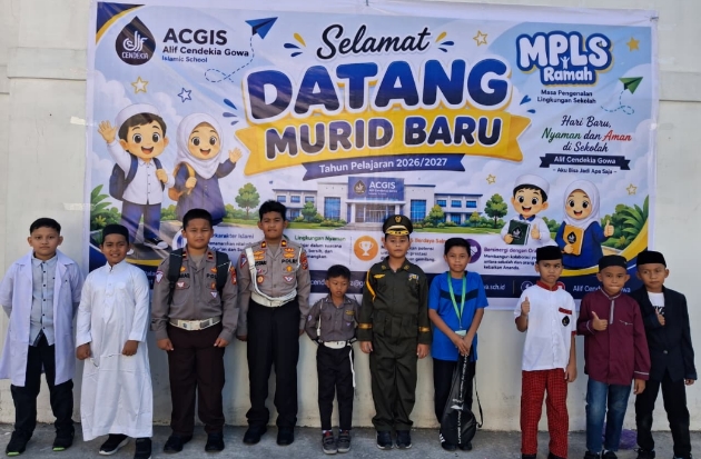 Senyum Polisi hingga Dokter Cilik Warnai MPLS SIT Alif Cendekia Gowa