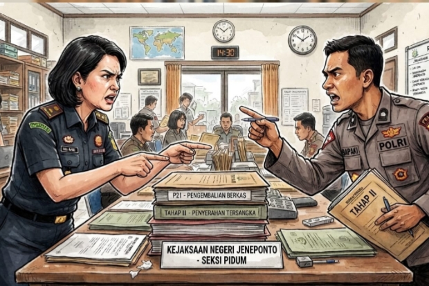 Kasi Pidum Kejari Jeneponto Tegaskan Proses P21 Terkendala Tahap II Penyidik