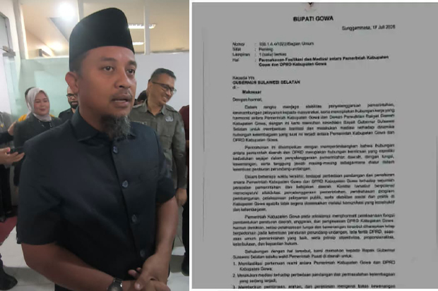Respon Gubernur Sulsel dan Sekda Soal Surat Permintaan Mediasi Bupati Gowa dengan DPRD