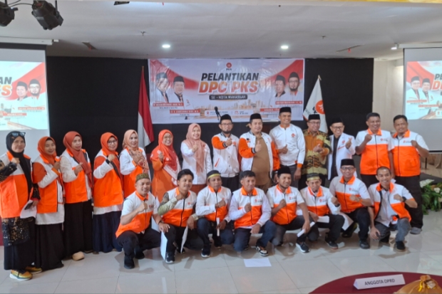 PKS Makassar Lantik Pengurus DPC, Bidik Kursi Ketua DPRD pada Pemilu 2029
