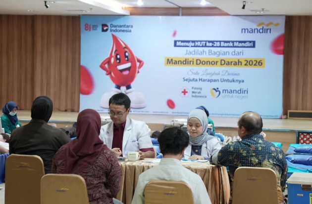 Sambut HUT RI ke-81, Bank Mandiri Region Sulawesi-Maluku Gelar Donor Darah