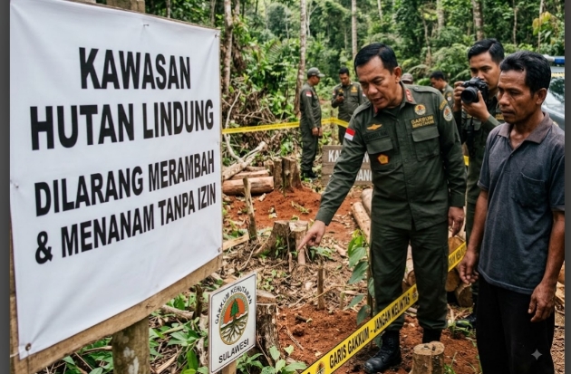 Gakkum Sulawesi Dalami Jaringan Mafia Perambahan Hutan Loeha, Sikap APL Disorot