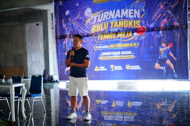 Semarak Hari Pengayoman ke-81, Kemenkum Sulsel Gelar Turnamen Bulu Tangkis