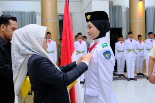 Bupati Gowa Kukuhkan 70 Anggota Paskibraka untuk HUT RI ke-81