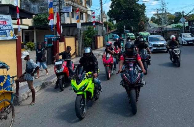 Kopdar dan City Rolling, Komunitas CBR Ambon Kampanyekan #Cari_Aman