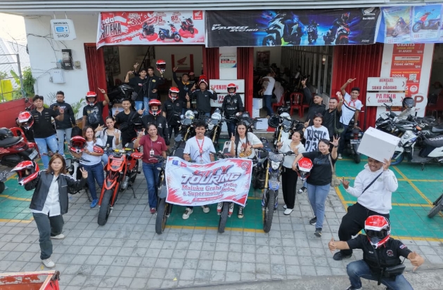 Serunya Jelajah Ikon Kota Ambon Bersama Komunitas Honda CRF