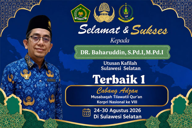 Dosen UIN Alauddin Juara 1 Azan MTQ Korpri Nasional 2026