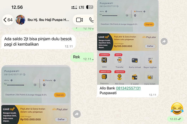 WA Wabup Luwu Timur Dibajak, Pelaku Minta Pinjaman Rp2 Juta