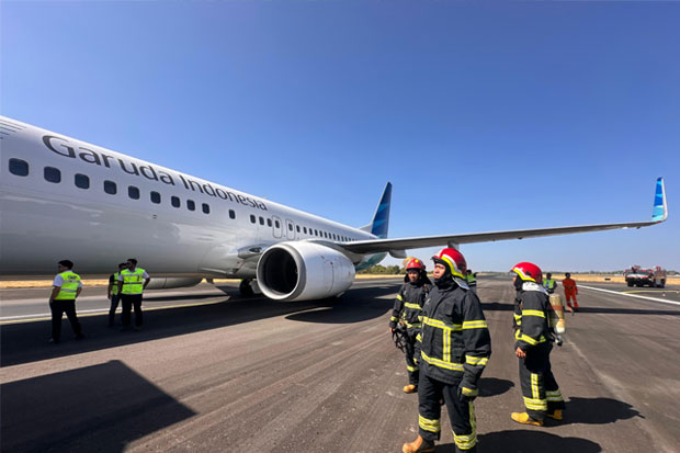 Ban Pecah, Garuda GA604 Go Around Sebelum Mendarat di Bandara Sultan Hasanuddin
