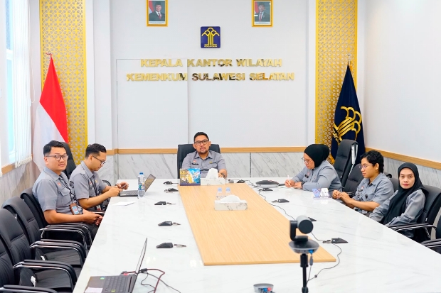 Kanwil Kemenkum Sulsel Ikuti Coaching Penguatan Manajemen ASN