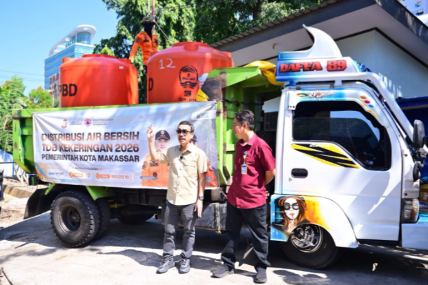 PDAM Makassar Sudah Salurkan 2.550 M3 Air untuk Warga Terdampak Kekeringan