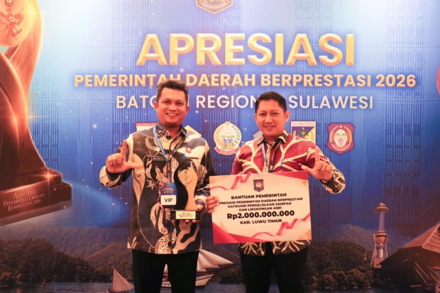Luwu Timur Raih Peringkat I Pengelolaan Sampah se-Sulawesi, Kemendagri Kucurkan Rp2 Miliar