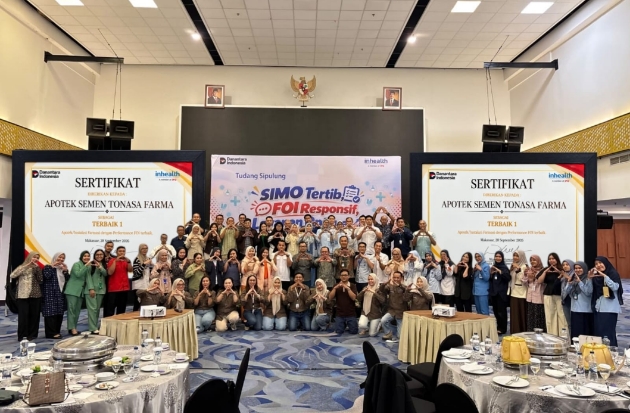Apotek Semen Tonasa Farma Raih Terbaik 1 Performance FOI Inhealth se-Sulampua