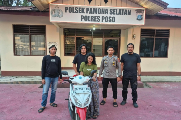 Curi Motor Kurir, Terduga Pelaku Ditangkap di Poso Sembilan Jam Kemudian