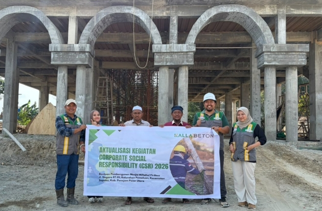 Kalla Beton Dukung Pembangunan Masjid Miftahul Firdaus di Kawasan IKN