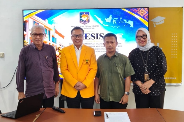 Teliti Kepemimpinan Transformasional, Tenaga Ahli Kemendagri Raih Gelar Magister di STIEM Bongaya
