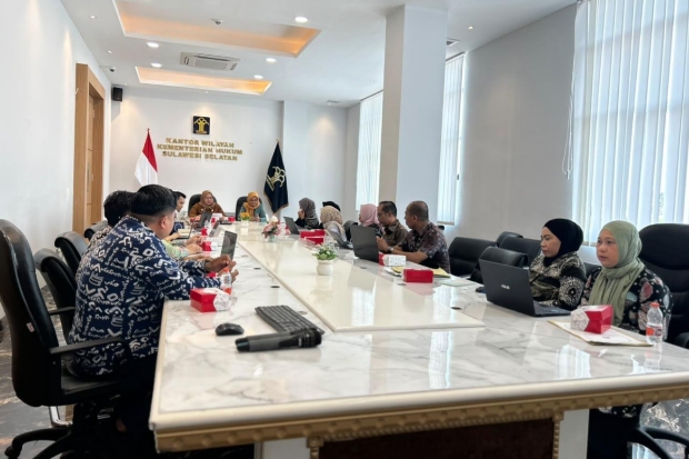 Kanwil Kemenkum Sulsel Harmonisasi Tiga Ranperkada Kabupaten Wajo