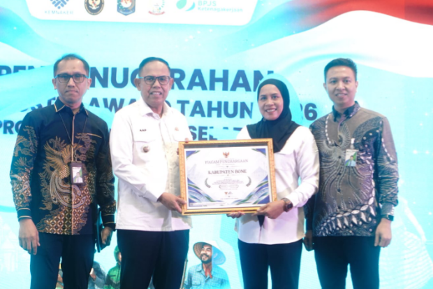 Pemkab Bone Raih Jamsostek Award 2026, Perlindungan Pekerja Rentan Jadi Perhatian