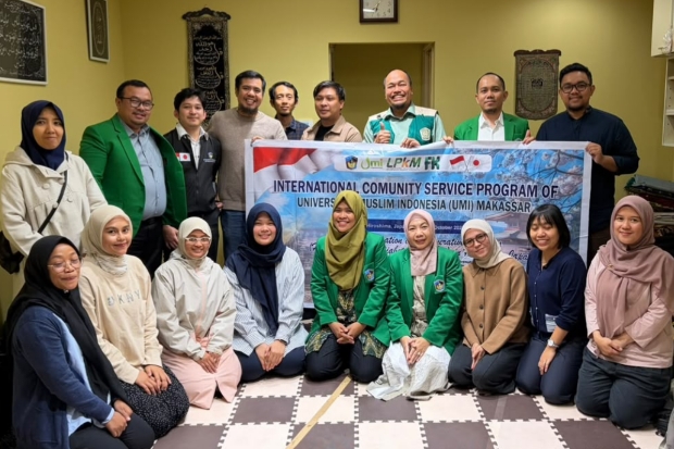 FK UMI Jangkau Diaspora Indonesia di Hiroshima, Hadirkan Edukasi Kesehatan dan Wakaf Al-Qur’an