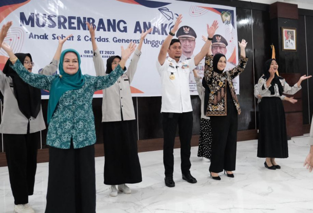 Pemerintah Kabupaten (Pemkab) Gowa menggelar Musyawarah Rencana Pembangunan (Musrenbang) Anak yang berlangsung di Baruga Tinggimae, Rujab Bupati Gowa, Sulawesi Selatan, Rabu (8/3/2023).