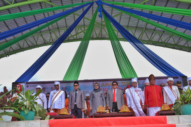 Prof. Husain Syam bersama PJ Gubernur Sulbar Akmal Malik hadiri hari Ulang Tahun Kabupaten Mamasa ke-21, Sulawesi Barat, Sabtu (11/3/2023).