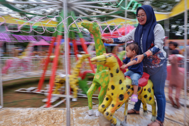 Wahana bermain di Gammara (Gema Manggala Market Ramadhan).