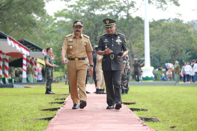 Kepala Staf Kodam XIV/Hasanuddin, Brigjen TNI Dany Budiyanto bertindak selaku Inspektur dan memimpin langsung jalannya upacara penutupan. Turut hadir Wakil Bupati Gowa, Abd Rauf Malaganni.