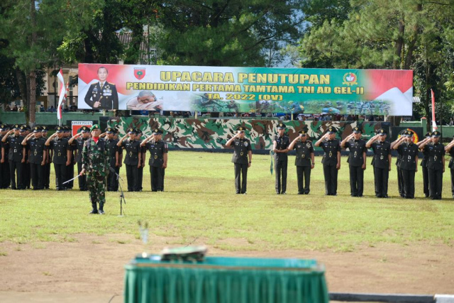 Sebanyak 229 orang prajurit TNI AD  berhasil menyelesaikan Pendidikan  Pertama Tamtama (Diktama) TNI AD Gelombang II TA 2022 (Ov) yang berlangsung di Lapangan Prayudha Secata Rindam XIV/Hsn, Malino, Kecamatan Tinggimoncong, Jum'at (14/4/2023).