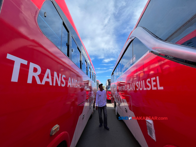 Trans Andalan Sulsel akan mengoperasikan 26 bus di 2 kota dan 11 kabupaten di Sulsel.