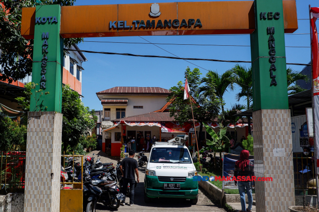Layanan Mobile Customer Services (MCS) BPJS Kesehatan di Kalurahan Tamangapa, Makassar, Selasa(8/8/2023).