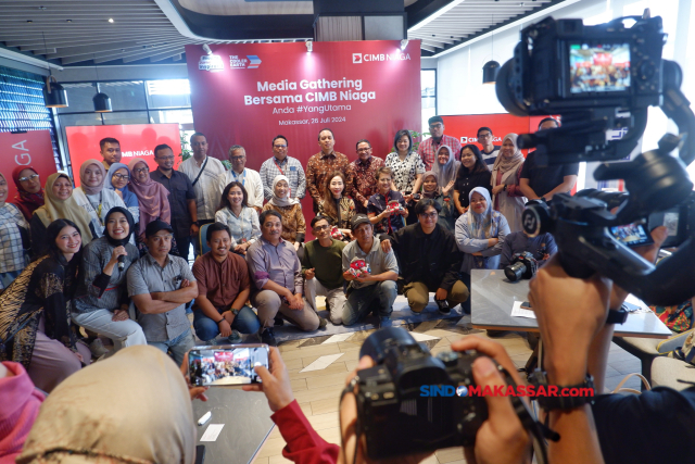 Media Gathering Bersama CIMB Niaga di Makassar, Sulawesi Selatan, Jumat (26/7/2024).