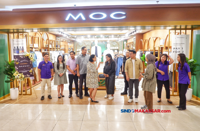 MOC salah satu brand fashion di bawah naungan PT Mega Perintis TBK, kembali membuka toko dengan konsep terbarunya di Mall Panakkukang Makassar yang terletak di Lantai 1, Gedung C Unit C2-06/7/7A, pada hari Rabu, 9 October 2024.