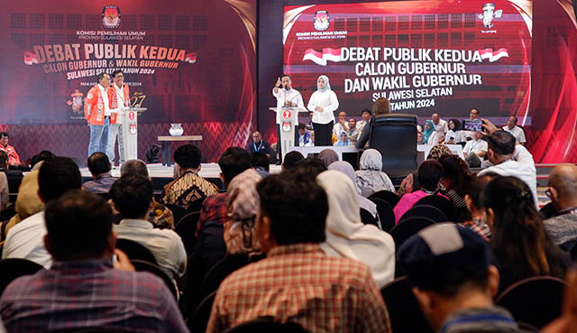 Debat Publik Kedua Pilgub Sulsel 2024: Bahas Ekonomi, Infrastruktur, dan Tata Kelola SDA