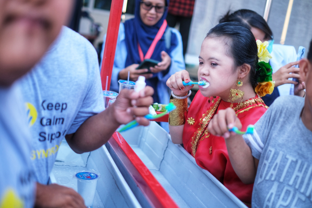 Kegiatan Bulan Kesehatan Gigi Nasional (BKGN) di Rumah Sakit Gigi dan Mulut Pendidikan (RSGMP) Universitas Hasanuddin (UNHAS).