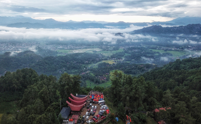 Suasana kawasan wisata di Kampung Lolai, Kecamatan Kapalapitu, Kabupaten Toraja Utara, Sulawesi Selatan.