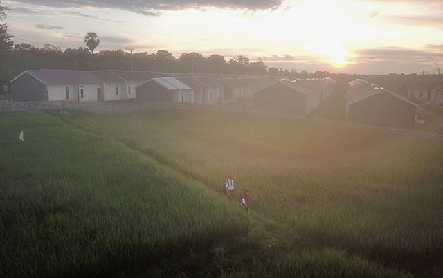 Kawasan perumahan subsidi di Desa Moncongloe, Kabupaten Maros, Sualwesi Selatan.