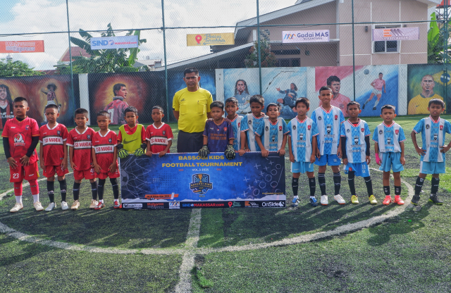 Bassogi Kids Football Tournament resmi bergulir di Bassogi Soccer, Jalan Letjen Hertasning, Makassar.