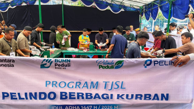 PT Pelabuhan Indonesia (Persero) Regional 4 menyalurkan 35 ekor sapi kurban secara serentak di seluruh wilayah kerja Regional 4 dalam rangka Hari Raya Iduladha 1447 Hijriah/2026.