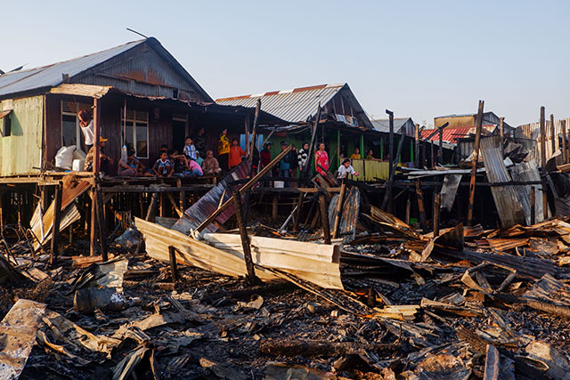 Permukiman Padat di Tallo Hangus Terbakar